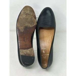POLO by Ralph Lauren Made in ITALY 10D Black Leather Slip-On Loafer Dress Shoes
